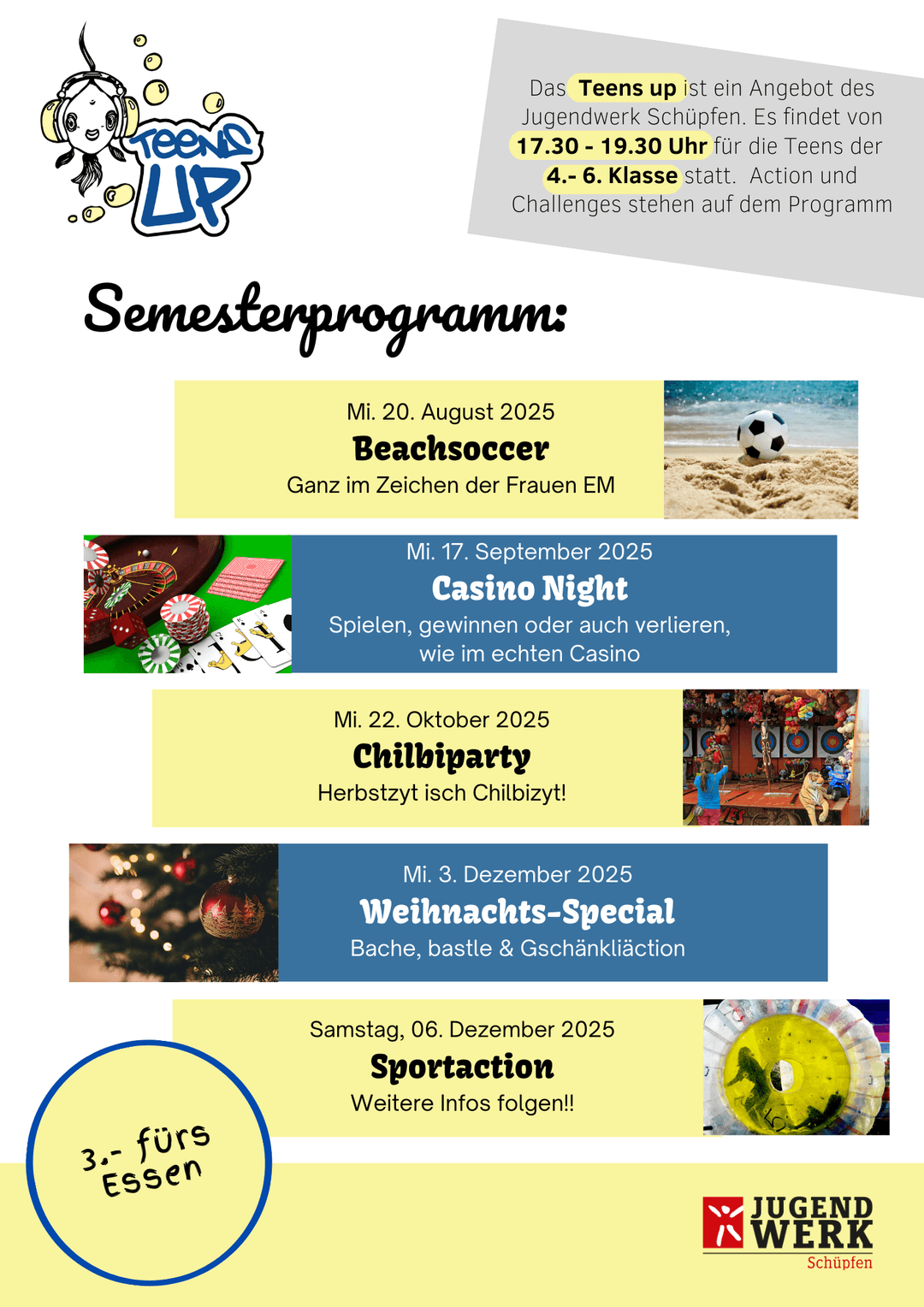 Semesterprogramm TeensUp